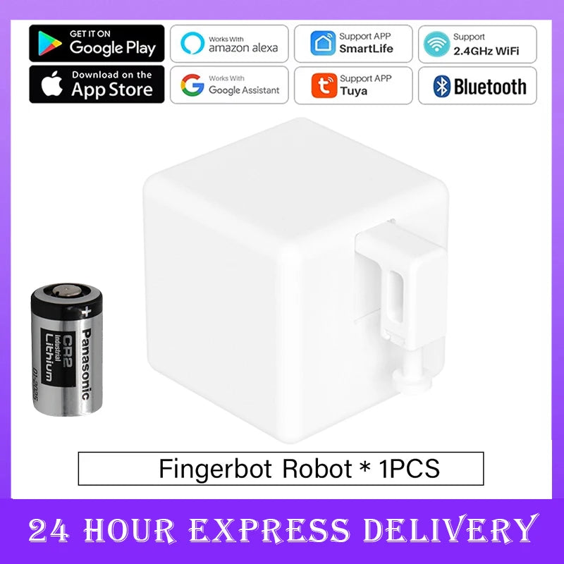 Tuya Zigbee3.0 Smart Fingerbot Switch Bot Remoter Garage Curtains Button Robot Pusher Work with Alexa Google Home Voice Assitant