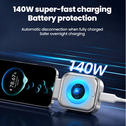 140W Type-C Phone Charger Fast Charging Adapter Automatic Power-Off Full Charge Separator for Earphone Mobile Phone Charging