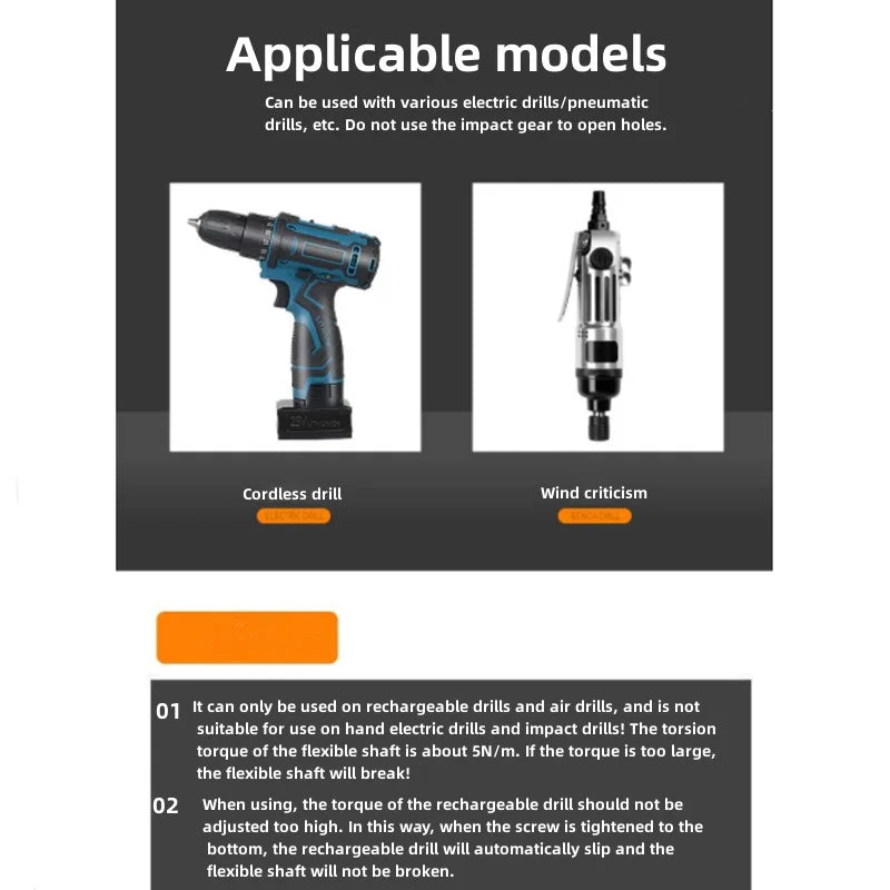 Electric Drill Screwdriver Bit Multifunctional Universal Snake Flexible Hose Cardan Shaft Connection Soft Extension Rod Link