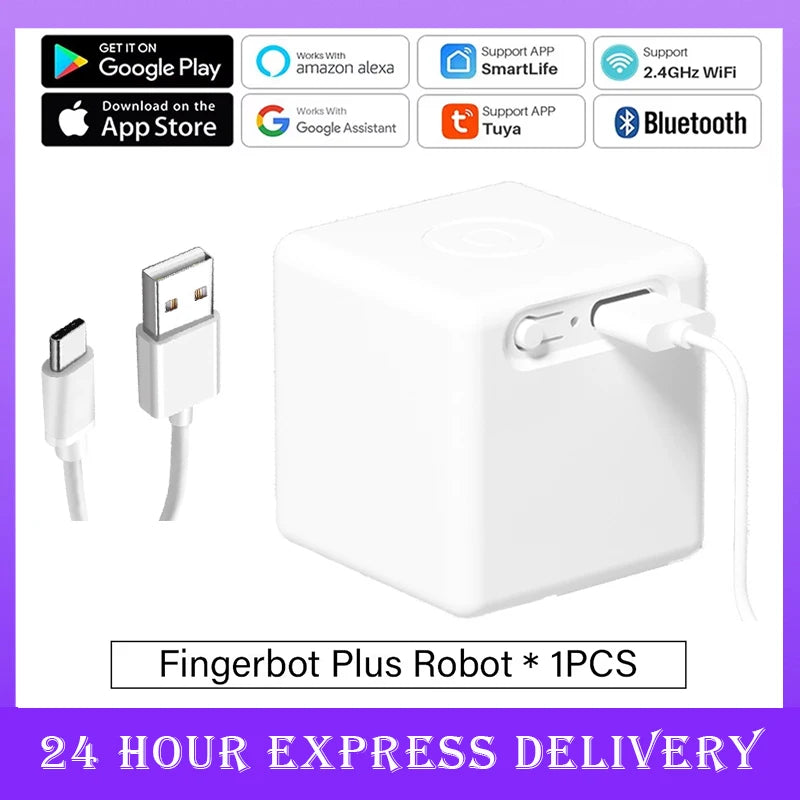 Tuya Zigbee3.0 Smart Fingerbot Switch Bot Remoter Garage Curtains Button Robot Pusher Work with Alexa Google Home Voice Assitant