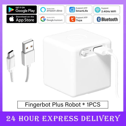 Tuya Zigbee3.0 Smart Fingerbot Switch Bot Remoter Garage Curtains Button Robot Pusher Work with Alexa Google Home Voice Assitant