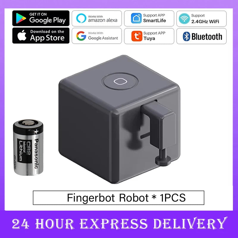 Tuya Zigbee3.0 Smart Fingerbot Switch Bot Remoter Garage Curtains Button Robot Pusher Work with Alexa Google Home Voice Assitant