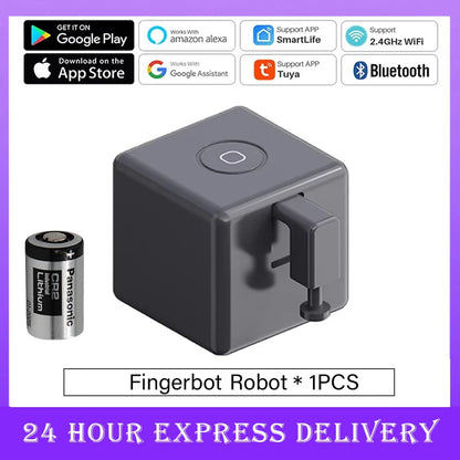 Tuya Zigbee3.0 Smart Fingerbot Switch Bot Remoter Garage Curtains Button Robot Pusher Work with Alexa Google Home Voice Assitant