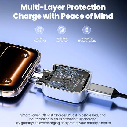140W Type-C Phone Charger Fast Charging Adapter Automatic Power-Off Full Charge Separator for Earphone Mobile Phone Charging