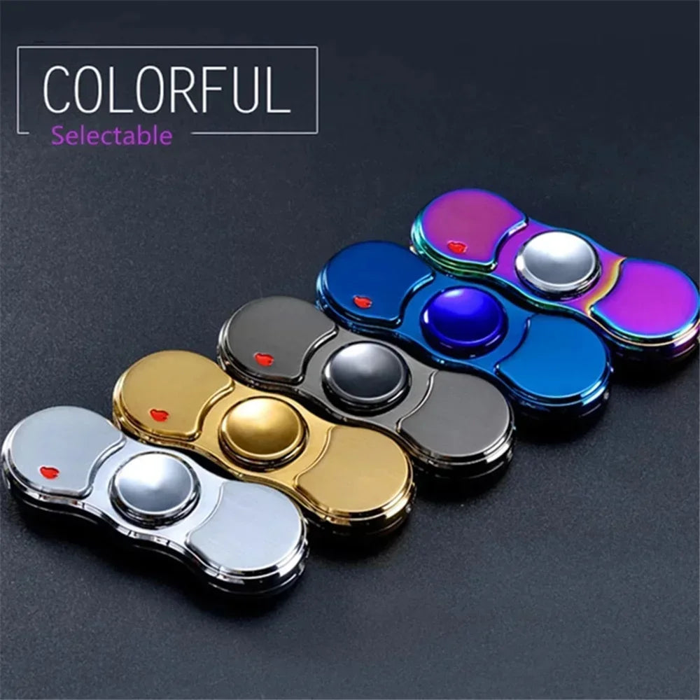 Hand Spinner USB Electric Lighter LED Strips Finger Spinner Plasma Arc Lighters Metal Windproof Tungsten Turbo Pulsed Lighter