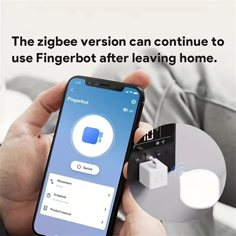 Tuya Zigbee3.0 Smart Fingerbot Switch Bot Remoter Garage Curtains Button Robot Pusher Work with Alexa Google Home Voice Assitant